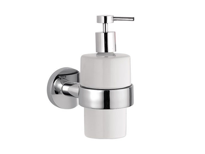 REMER GUEST Дозатор для жидкого мыла, подвесной, CR chrome/white арт. 30919