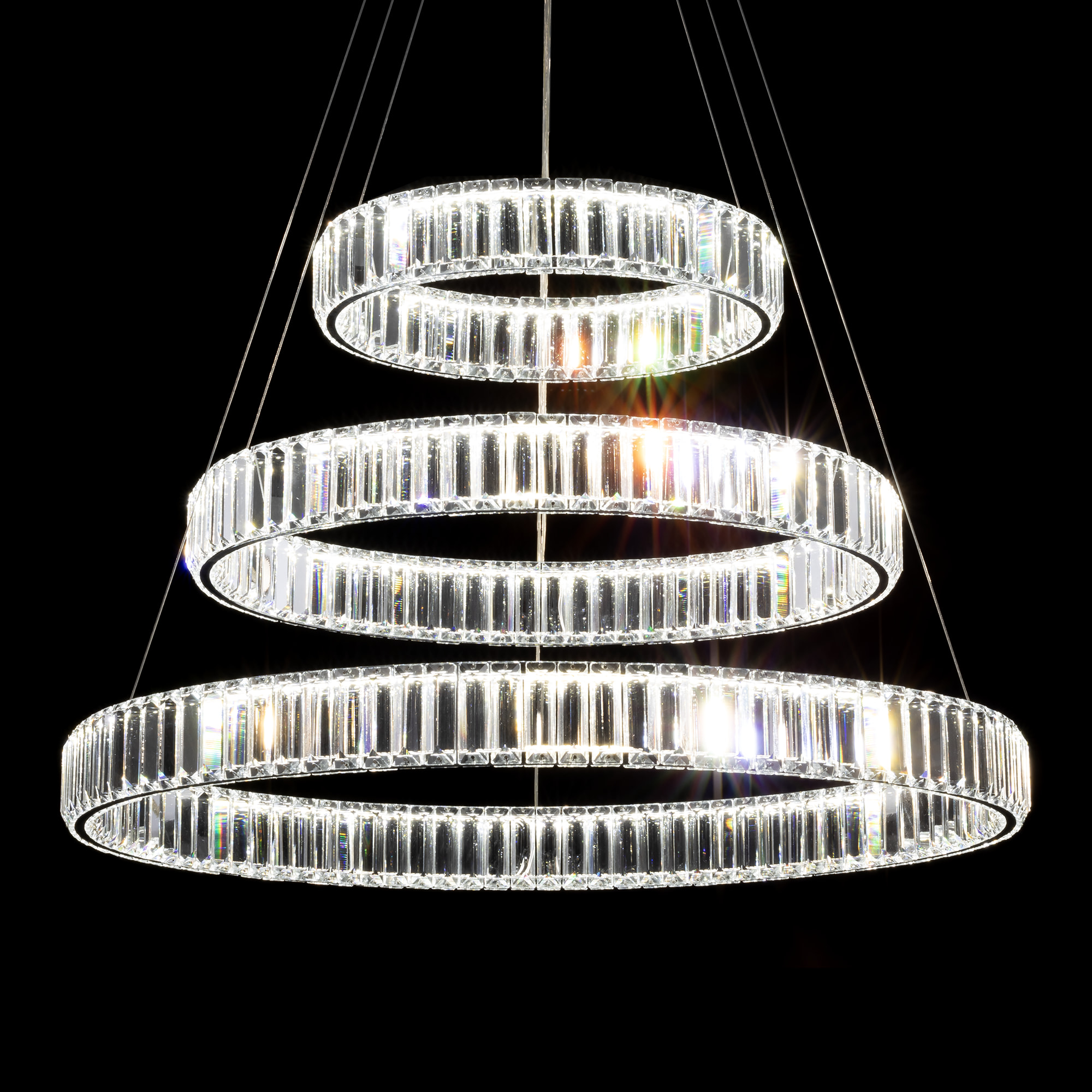 Citilux Чезаре CL338381 LED Люстра хрустальная с пультом Хром арт. 89037