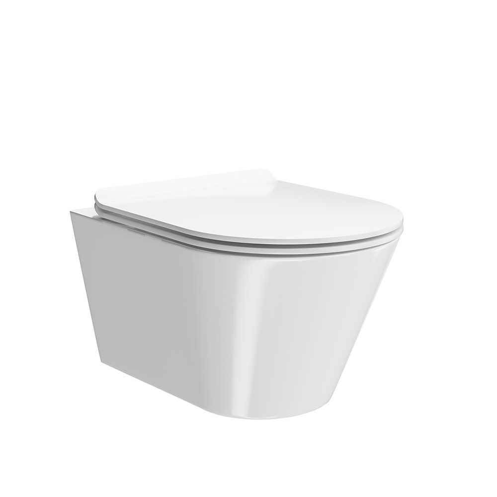 PLMR.seat.02/WHT Сиденье Plaza Modern/Плаза Модерн для подвесного унитаза, белое глянцевое арт. 196387