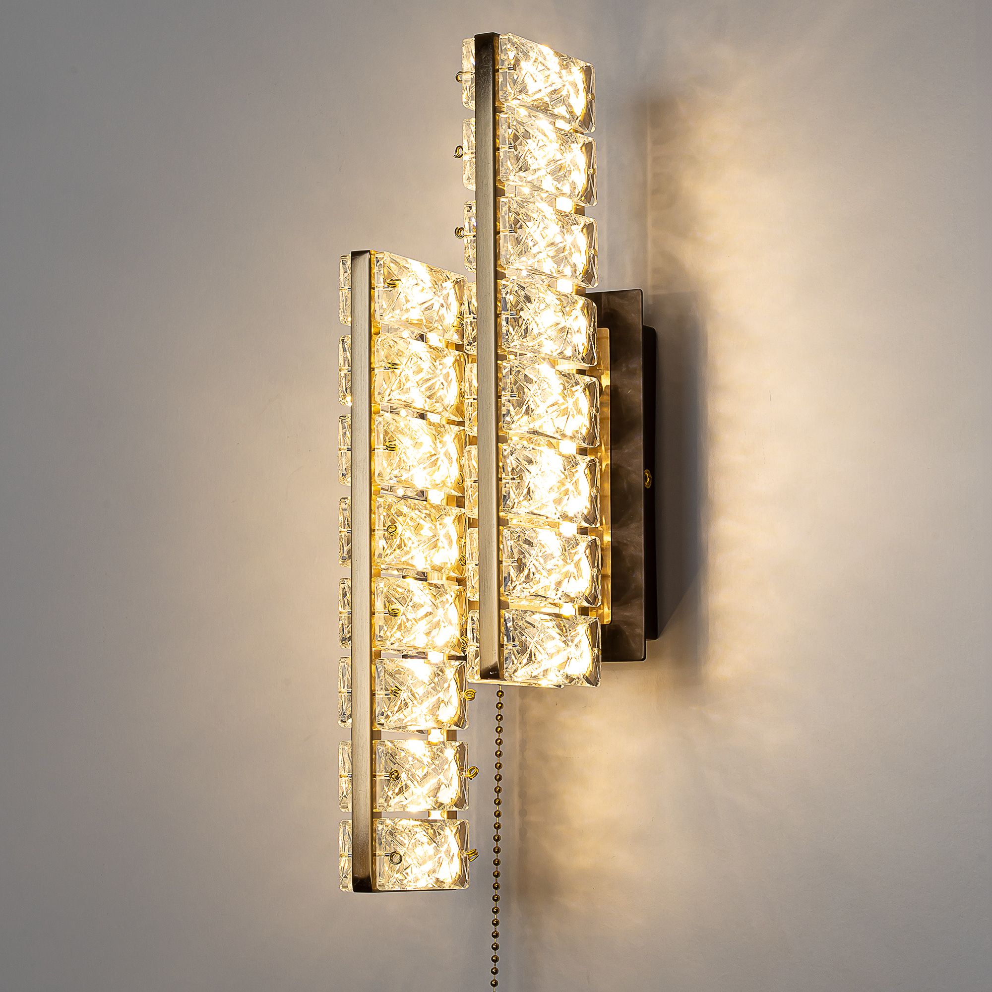 Citilux PALANT CL325422 LED Бра хрустальное с выключателем Чёрный+Бронза арт. 89627