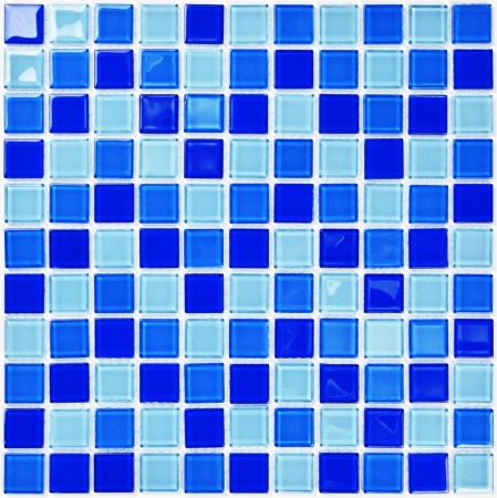 Плитка декоративная стеклянная Blue wave-2/Голубая волна-2 25*25 300*300 арт. 90655