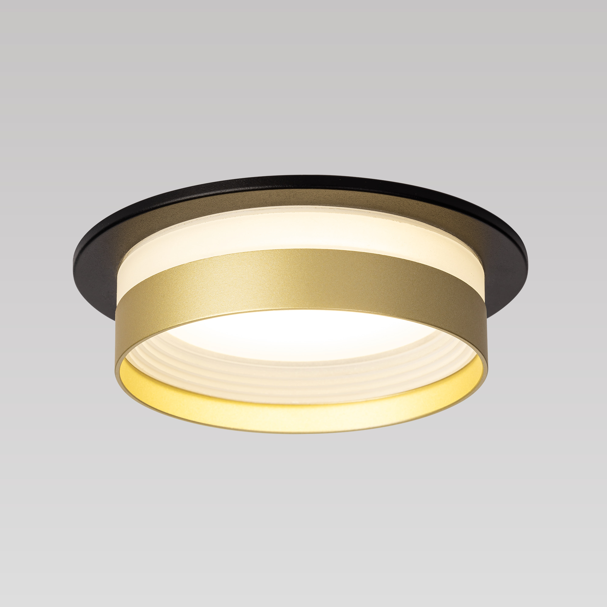 Citilux Hardy CL002D14 Встраиваемый светильник Чёрный+Золото арт. 89321