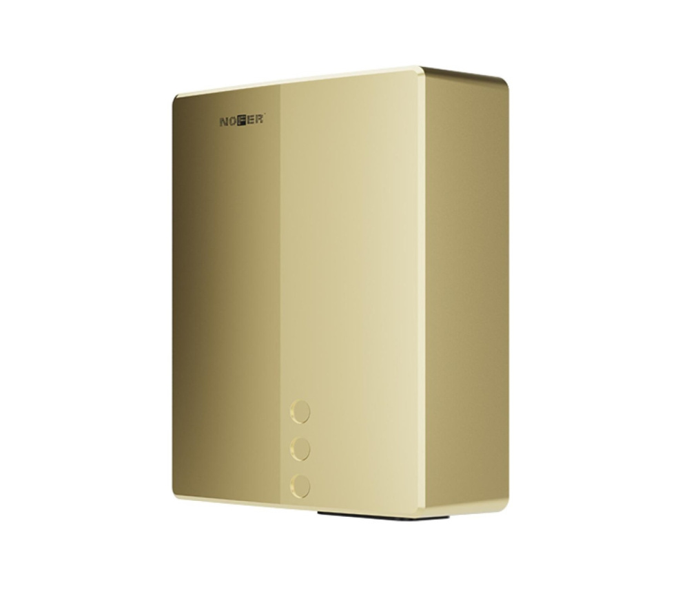 NOFER BIG FLOW EVO Сушилка для рук сенсорная, 284x218x102 мм, нержавеющая сталь AISI 304 золото мато арт. 87180