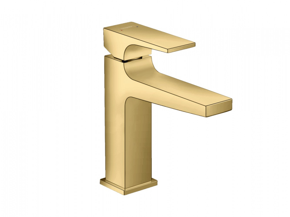 HANSGROHE Metropol Смеситель для раковины 110, однорычажный, с ДК Push-Open, полир. золото арт. 35256