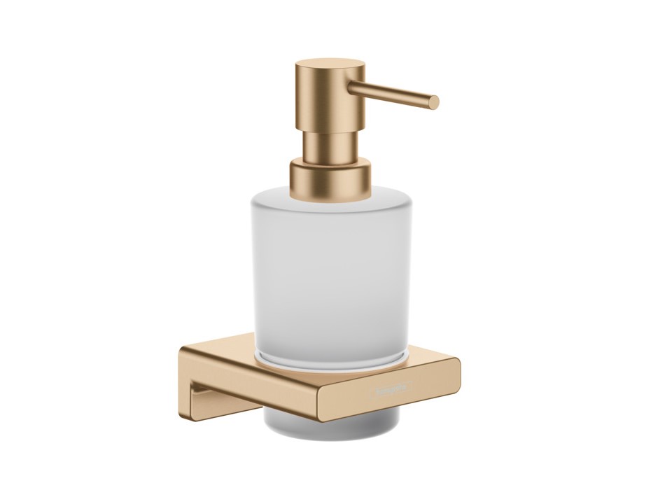 HANSGROHE AddStoris Диспенсер для жидкого мыла, емкость 200 мл, шлиф. бронза/стекло арт. 30585