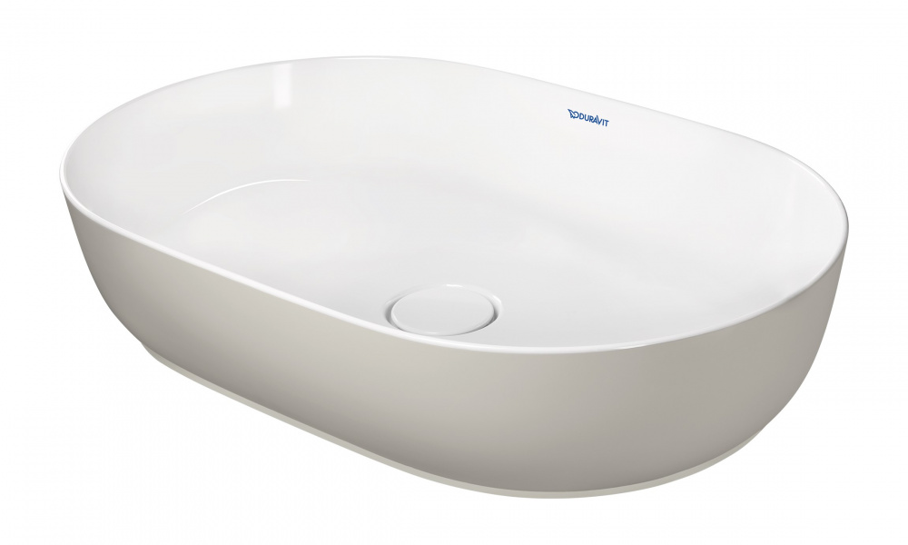 DURAVIT LUV Раковина накладная шлифованный низ, 600x400 мм, без перелива, белый/белый матовый арт. 36269