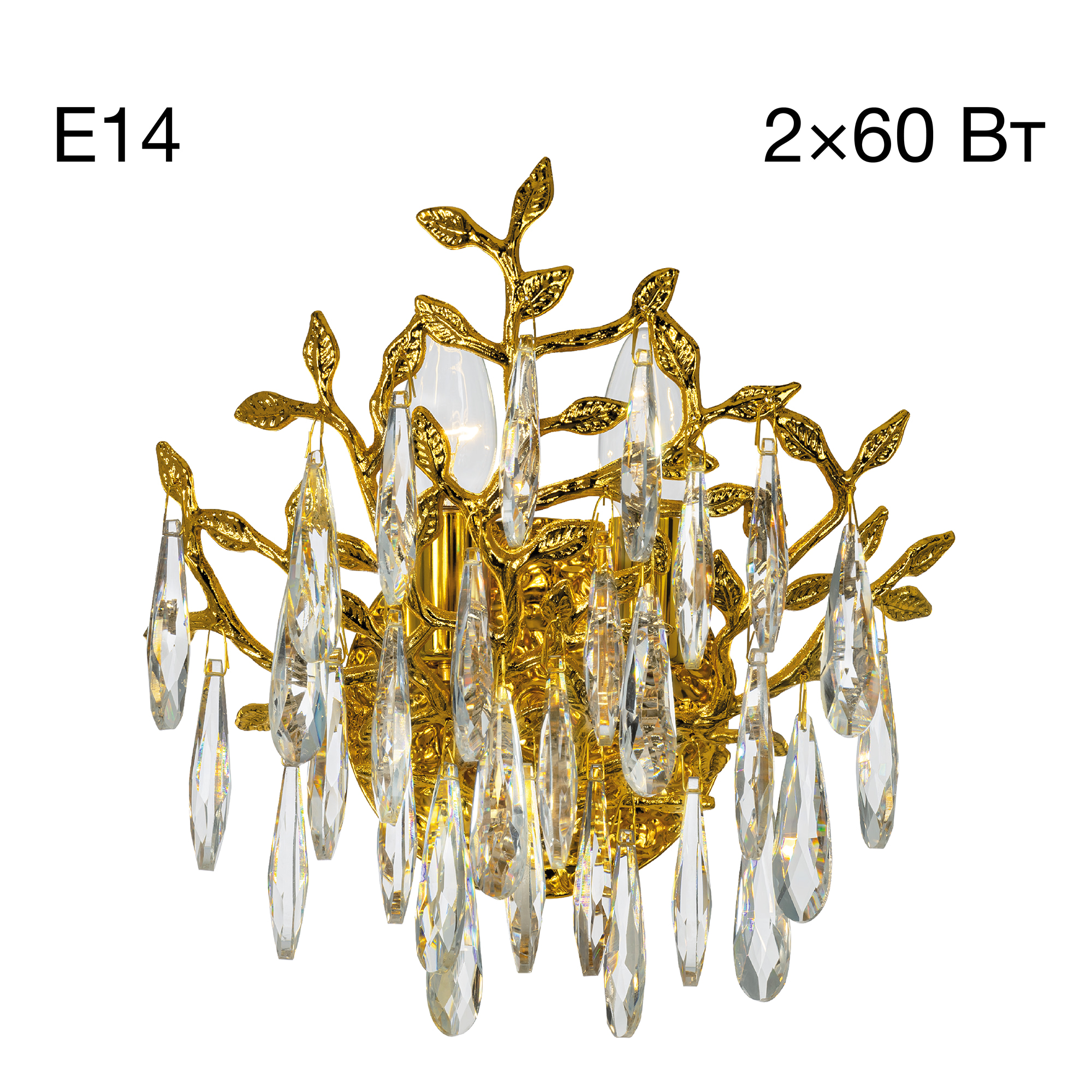Citilux RITZ CL310022 Бра хрустальное Золото арт. 89493
