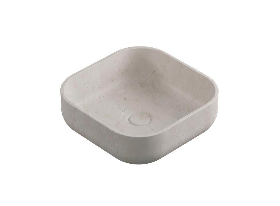LANTIC SQUARE MOTIF Раковина из натурального камня, 37х37х12,5 см, Crema Italia арт. 36716
