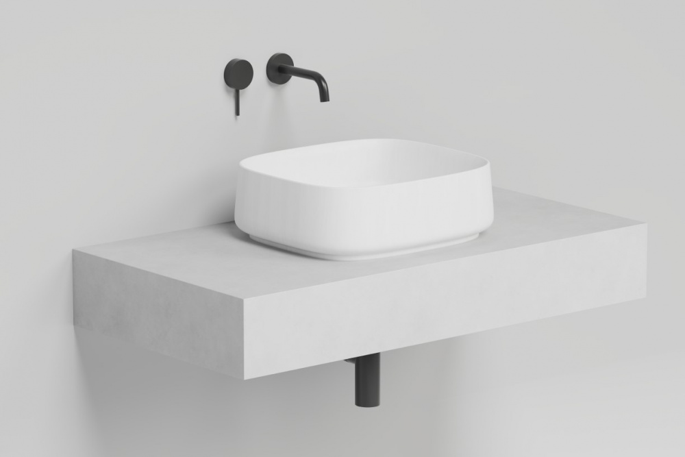 Salini ORIENTE BOWL Раковина накладная 450х405х140 мм, с ДК, S-Sense- белый матовый арт. 36984