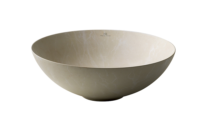 NOKEN SLENDER Раковина на столешницу Ø40 см, БЕЗ перелива, с ДК, marfil stone арт. 37035