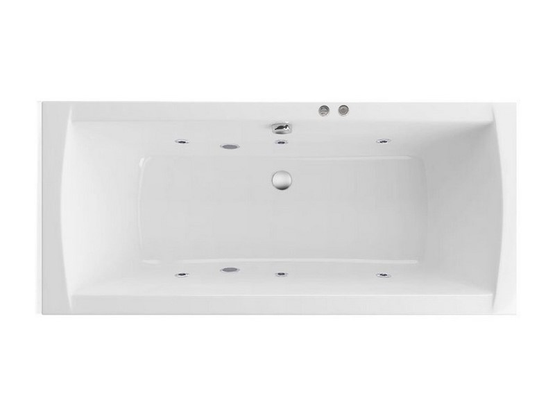 EXCELLENT Heaven Aquaria Lux Slim Ванна акриловая гидромассаж "SOFT", 180x80 см, Белый глянец/хром арт. 32393