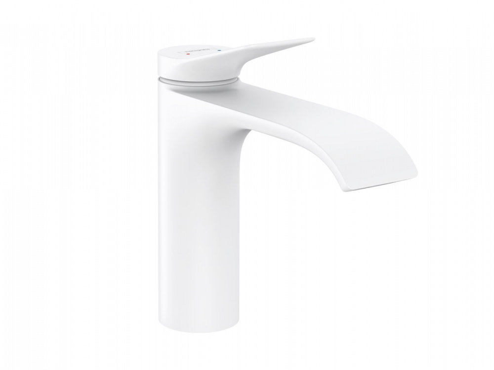 HANSGROHE Vivenis Смеситель для раковины, однорычажный 110, с ДК, матовый белый арт. 35258