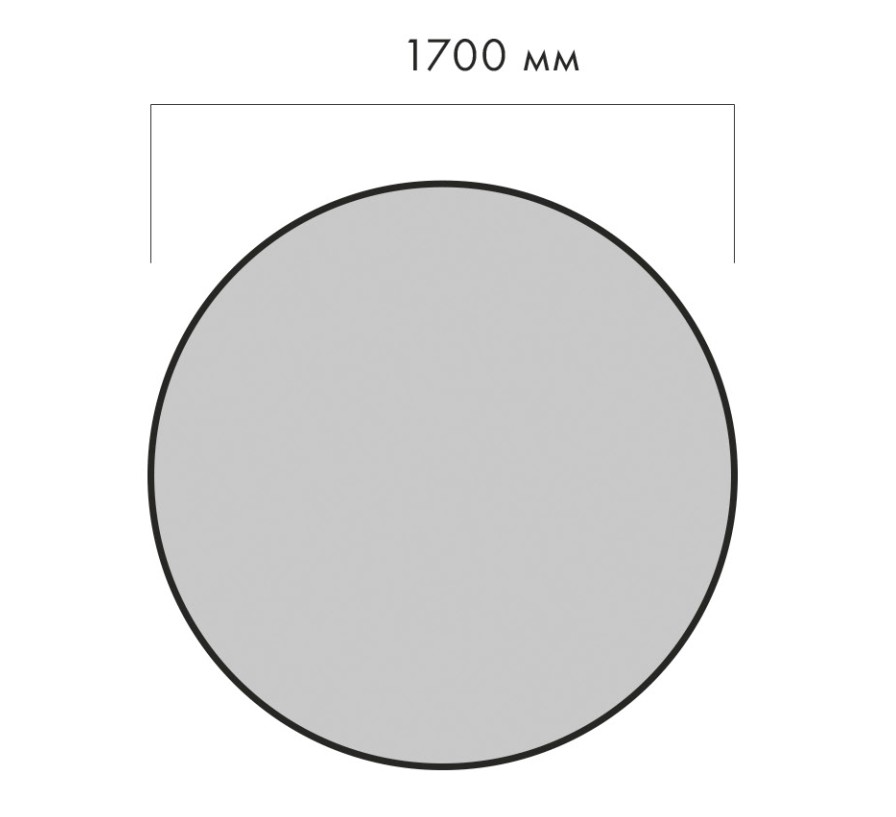 ZEROND Crus Зеркало в раме Ø1700 мм (настенное/напольное), черный матовый арт. 126031