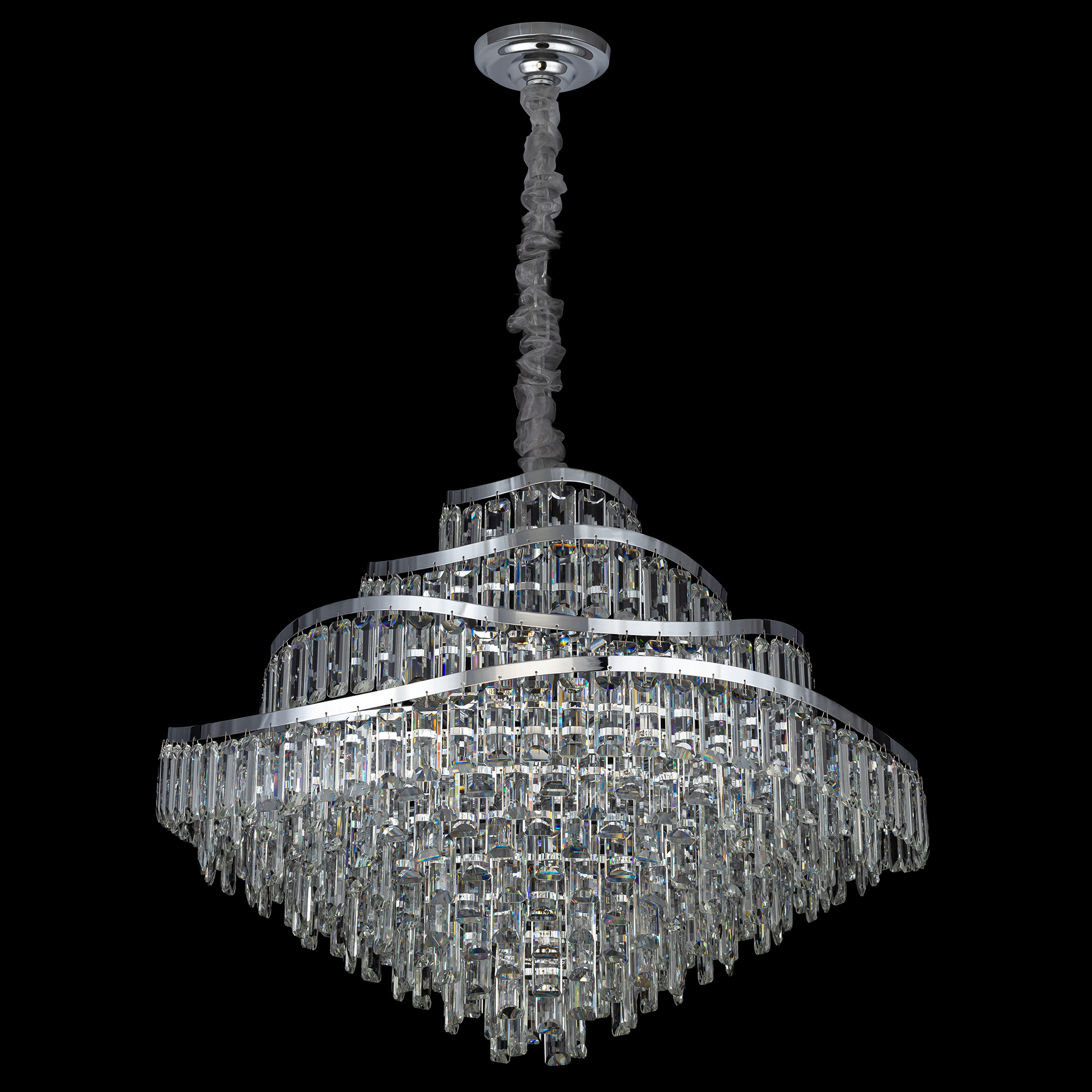 Citilux NAIAD CL315191 Люстра хрустальная подвесная Хром арт. 89489