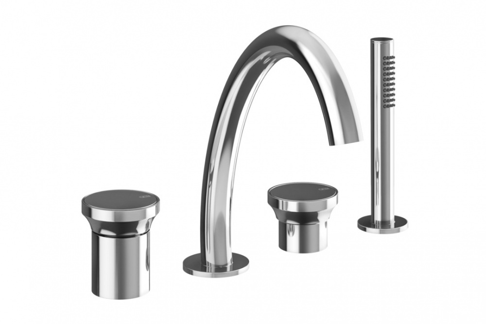 GESSI ORIGINI Смеситель на борт ванны на 4 отверстия с изливом, Chrome арт. 38644