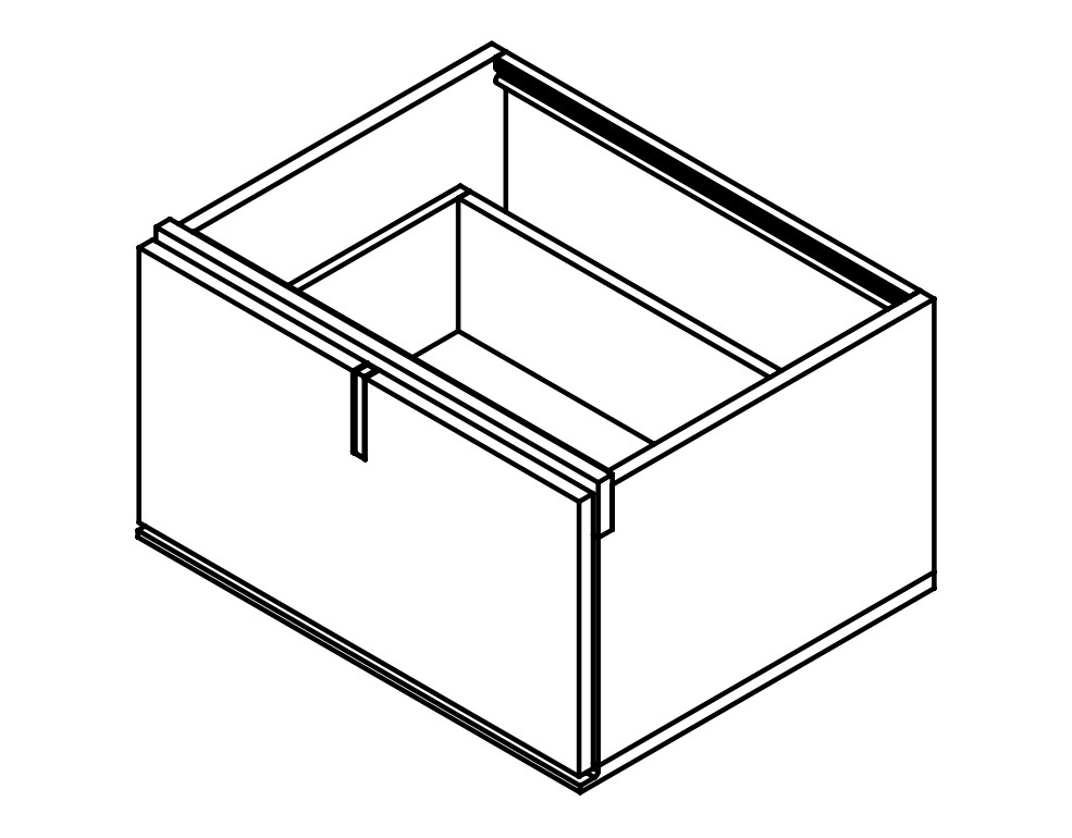GAMADECOR CICLO MS-2 Модуль подвесной, без боковых стенок, 60x36x48 см, Wood арт. 33634