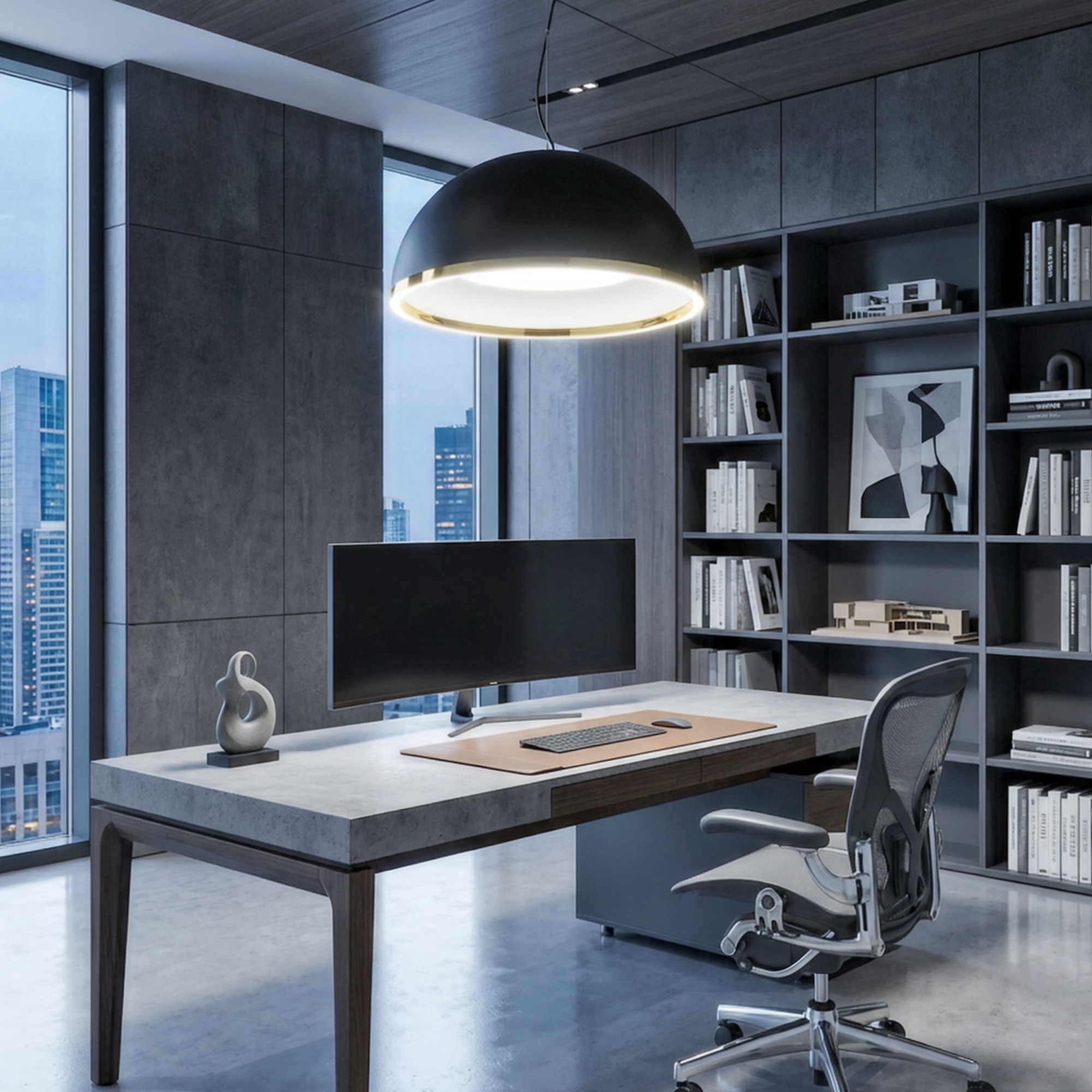 Citilux FLOOM CL736251 Светильник подвесной с пультом Чёрный+Золото арт. 89796