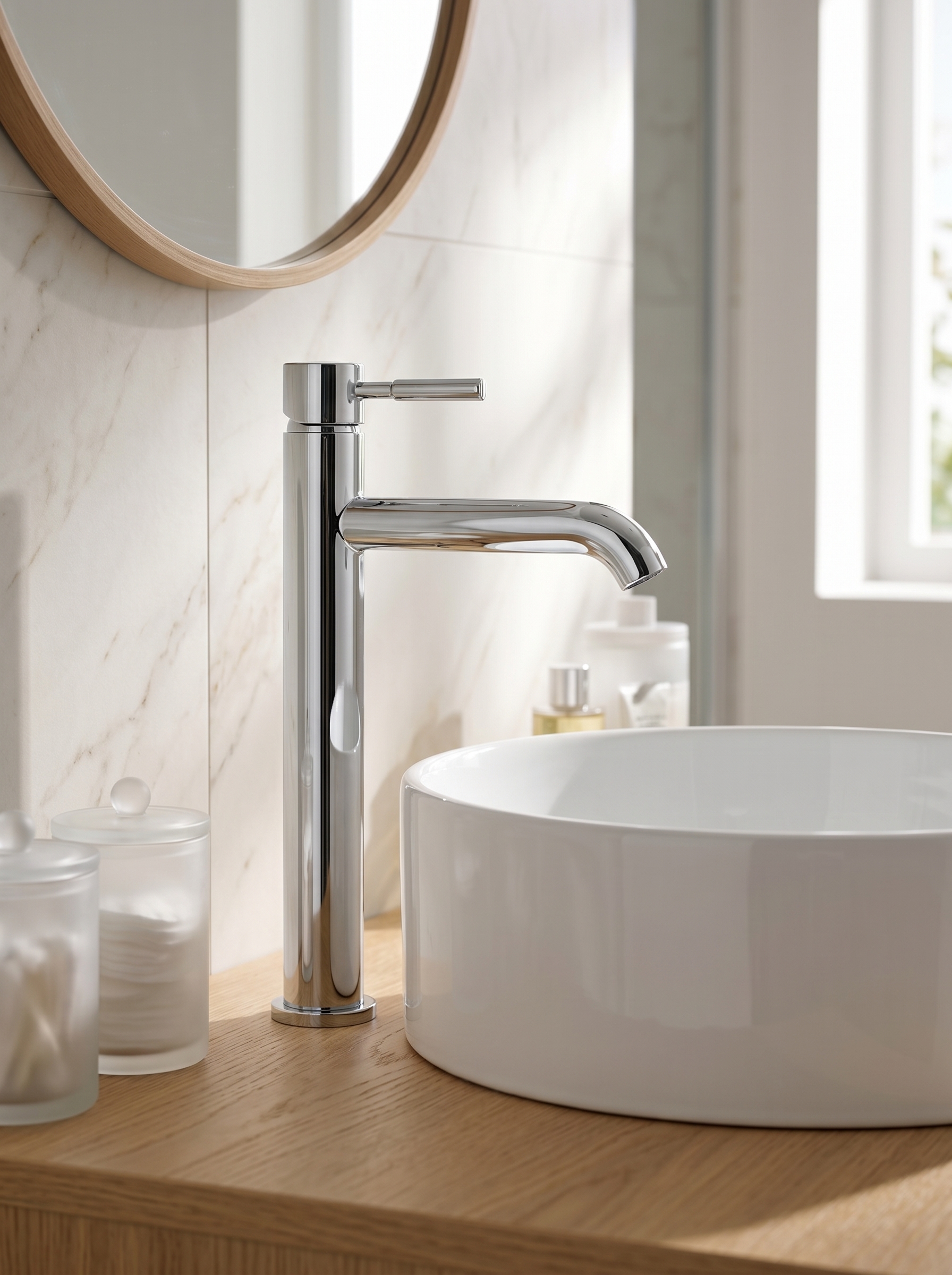 Высокий смеситель для раковины Fiore XENON 44CR5288, хром (с донным клапаном) арт. 162280
