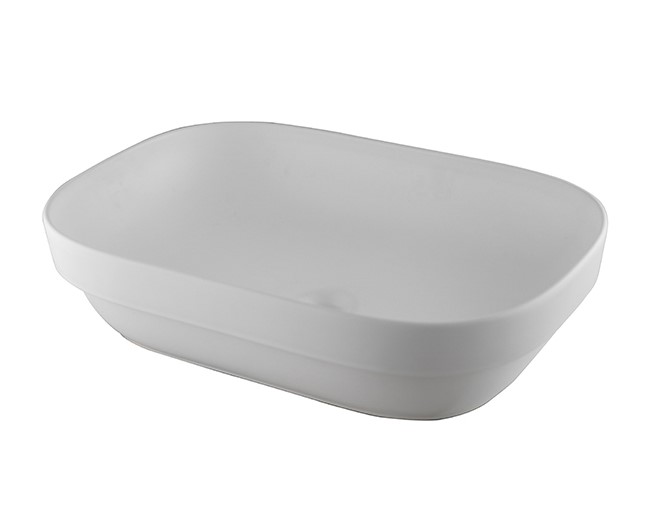 NOKEN LOUNGE FLUID Раковина полувстраиваемая без перелива, 56x39 см, белый матовый арт. 57743