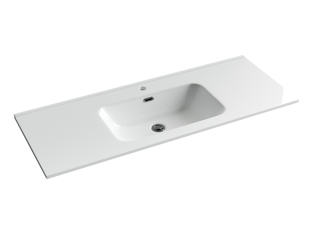 CERAMICANOVA Element Раковина накладная, с переливом, 1 отв. под смеситель, 1210х465х180 мм, белый арт. 77740