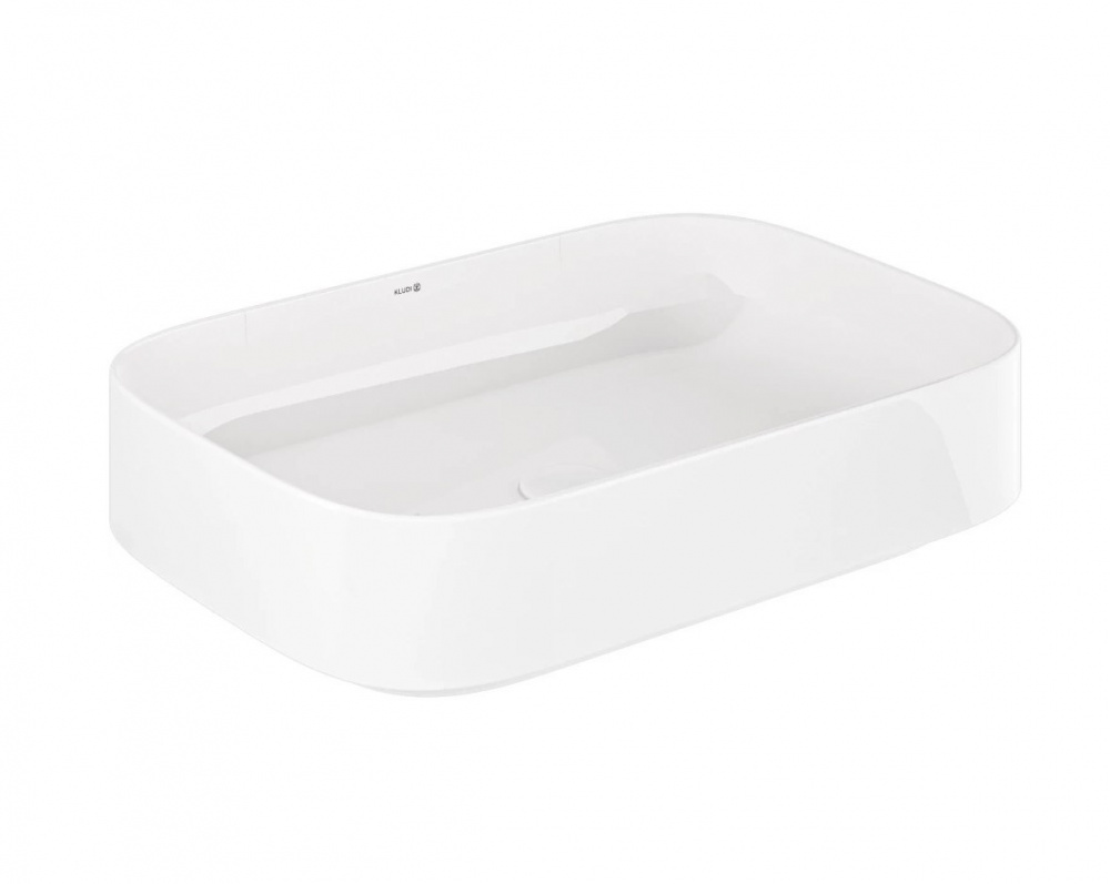 KLUDI RESA S Раковина накладная soft-edge, 60х40хH14 см, белый арт. 37080