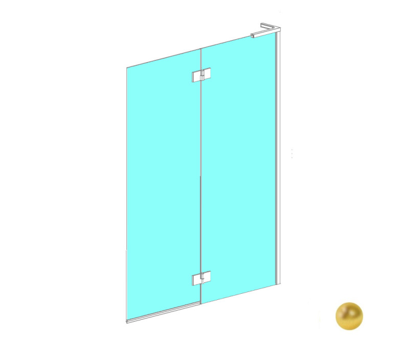RADAWAY Essenza 8 SL PND II 100 L Шторка для ванны, 1000-1008xH1500 мм, 99 золото брашир/прозрачное арт. 32787