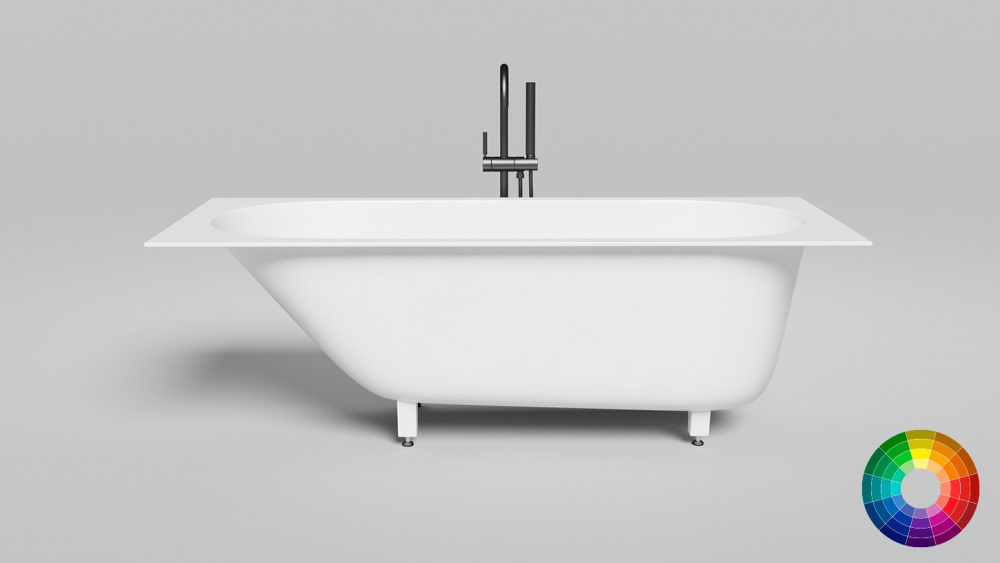 Salini ORNELLA KIT 170 Ванна встраиваемая 1690х700х600 мм, S-Stone - RAL матовый арт. 32166
