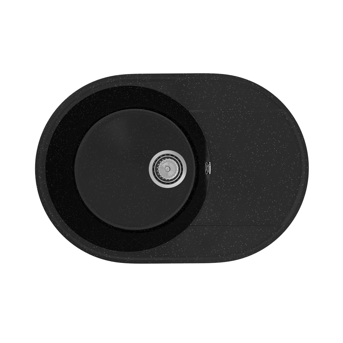 Кухонная мойка Practik PR-M-610-004 (без сифона), черный оникс арт. 185217