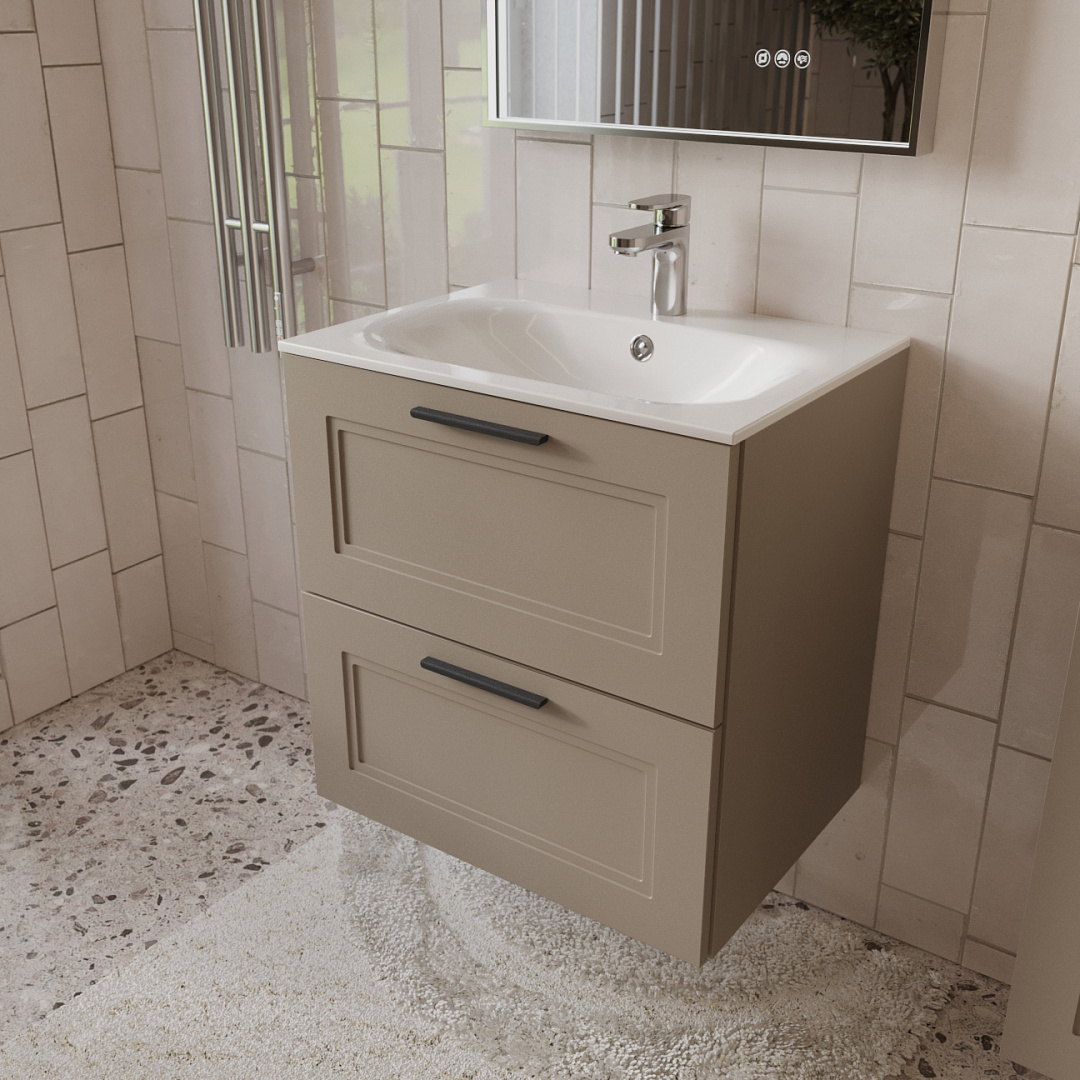 Тумба с раковиной подвесная (60см) Terminus Classik CLA10602200501O, капучино арт. 178325