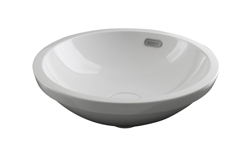 NOKEN FORMA RONDO Раковина Ø42см полуутопленная с преливом, сливной клапан «clicker» керамика, белый арт. 36247