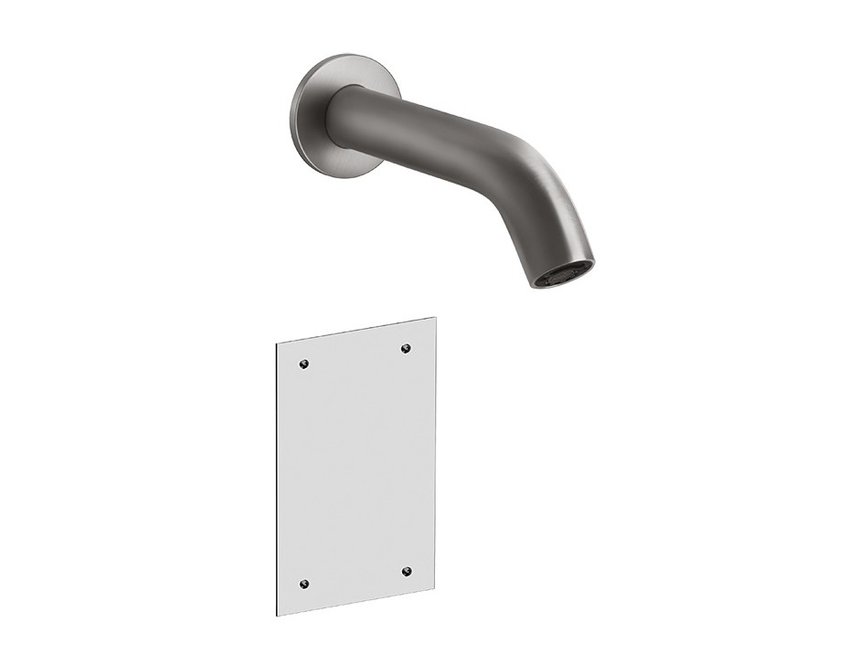 GESSI FLESSA Внешняя часть сенсорного излива из стены, 6V, вылет 200 мм, Steel Brushed арт. 34701