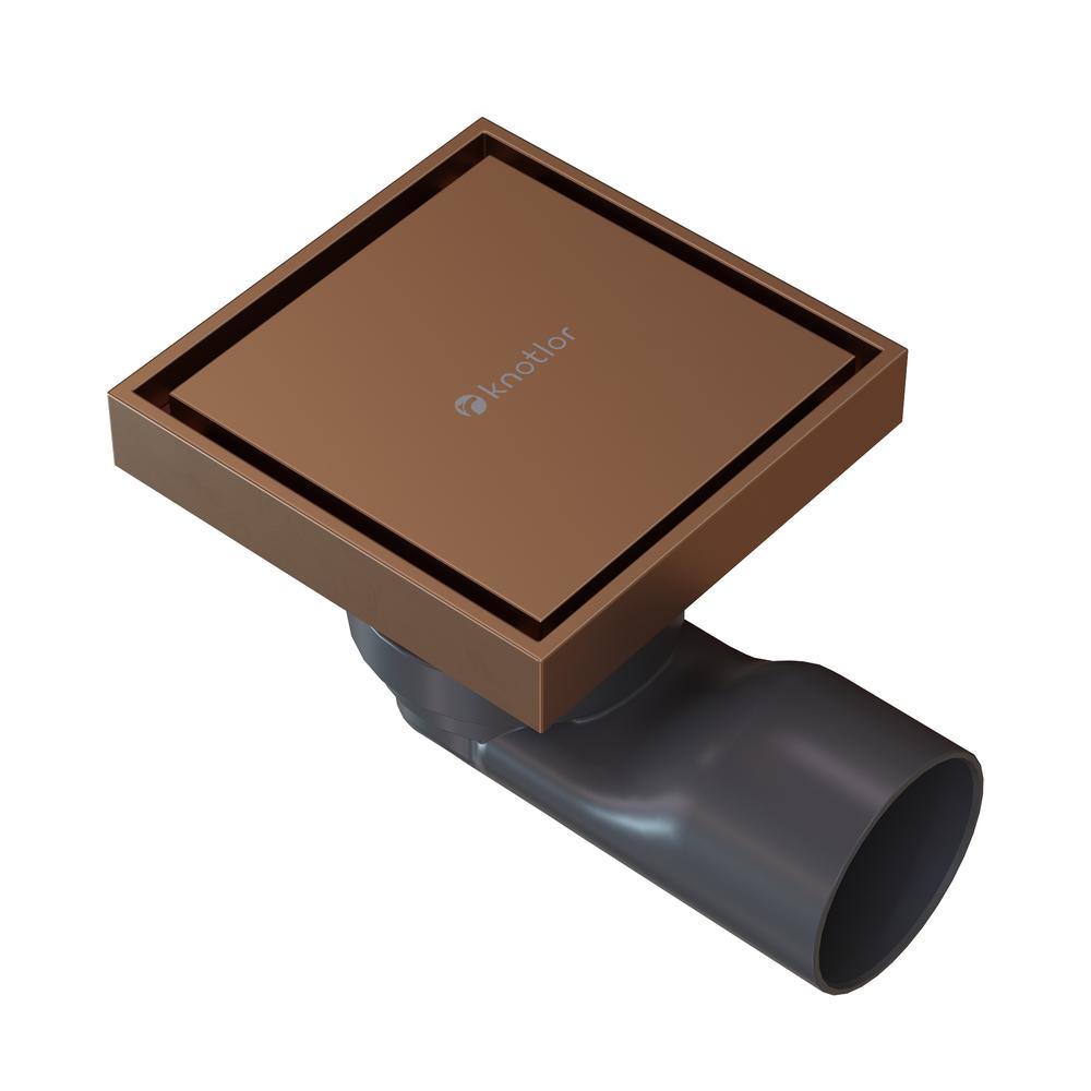 Душевой трап точечный Knotlor SDSS100RB, бронза арт. 176003