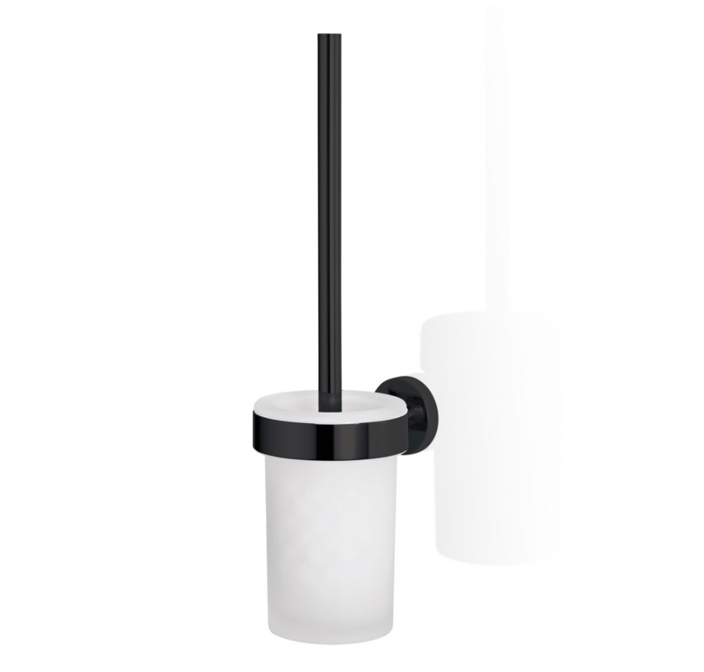 DW BA WBG Ершик для туалета настенный, 35.5x9,5x12 см, Черный матовый арт. 30549