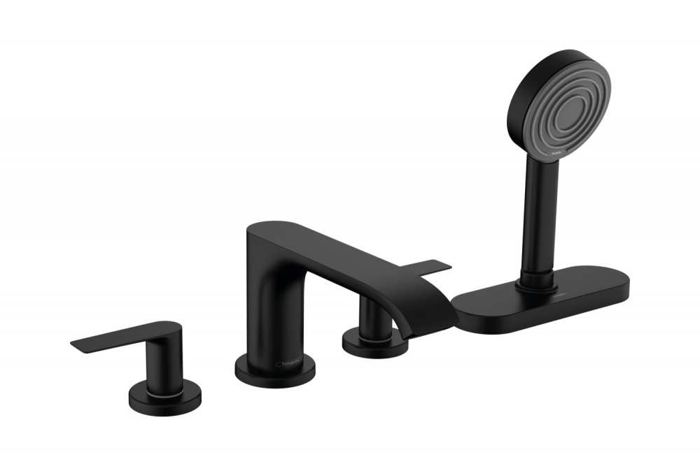 HANSGROHE Vivenis Смеситель на край ванны, на 4 отверстия, с sBox, матовый черный арт. 38870