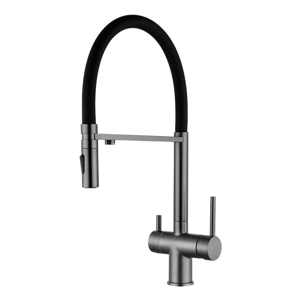 Смеситель для кухни подключением фильтра FILARETE FL3020BG, графит (на магните) арт. 172427