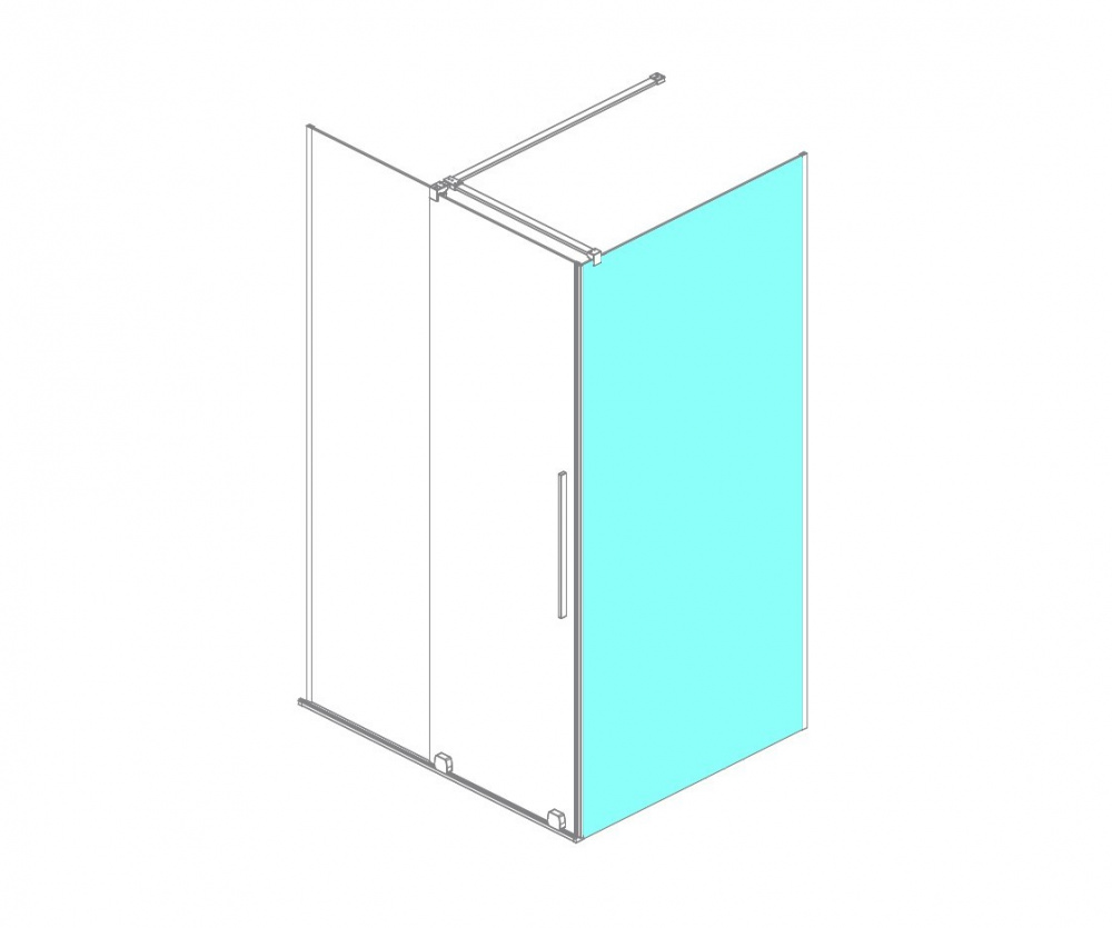 RADAWAY Furo S1 100 Боковая стенка, прозрачный арт. 32779