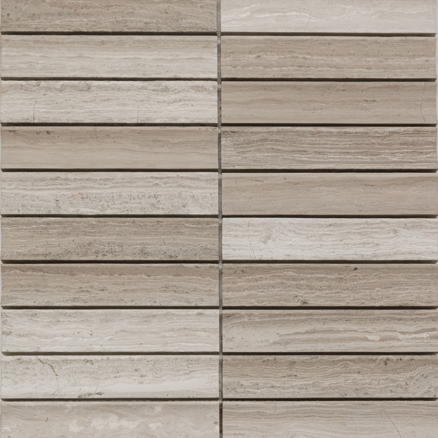 PIX 347 White Wooden, Concave, чип 30х151 мм, сетка 305х318х12 мм, Матовая арт. 73911