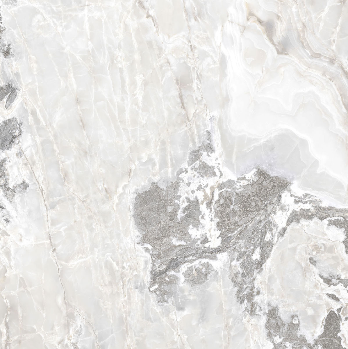 Керамогранит  ONYX&MORE WHITE BLEND GLO 6MM R 160X160 арт. 84002