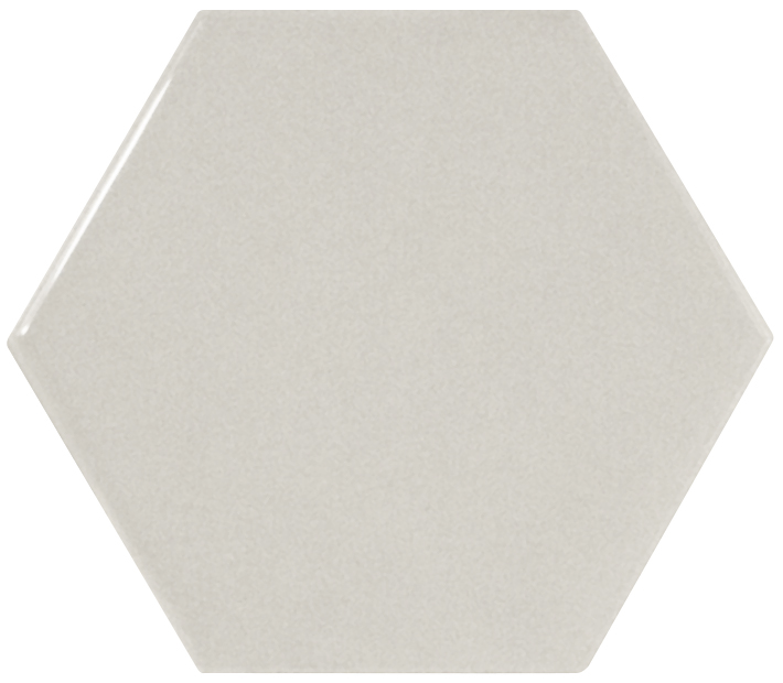 Equipe Scale Настенная керамическая плитка Hexagon Light Grey 10.7x12.4 глазурованный глянцевый арт. 71034