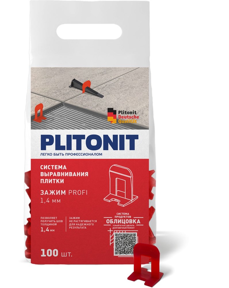 PLITONIT зажим SVP-PROFI, 1,4 мм., 100 шт. в пакете арт. 201081
