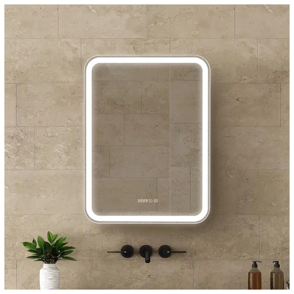 Зеркало-шкаф Silver Mirrors Фиджи-Антрацит 60 - 3.2 правый (часы, ТХ, подогрев, сенсорный выкл) арт. 179299