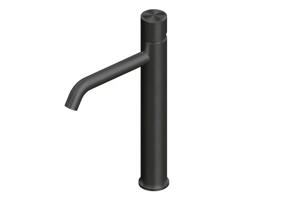 QUADRO DESIGN STEREO Смеситель на раковину, вылет 180 мм, AISI316L PVD: Black gold арт. 35816