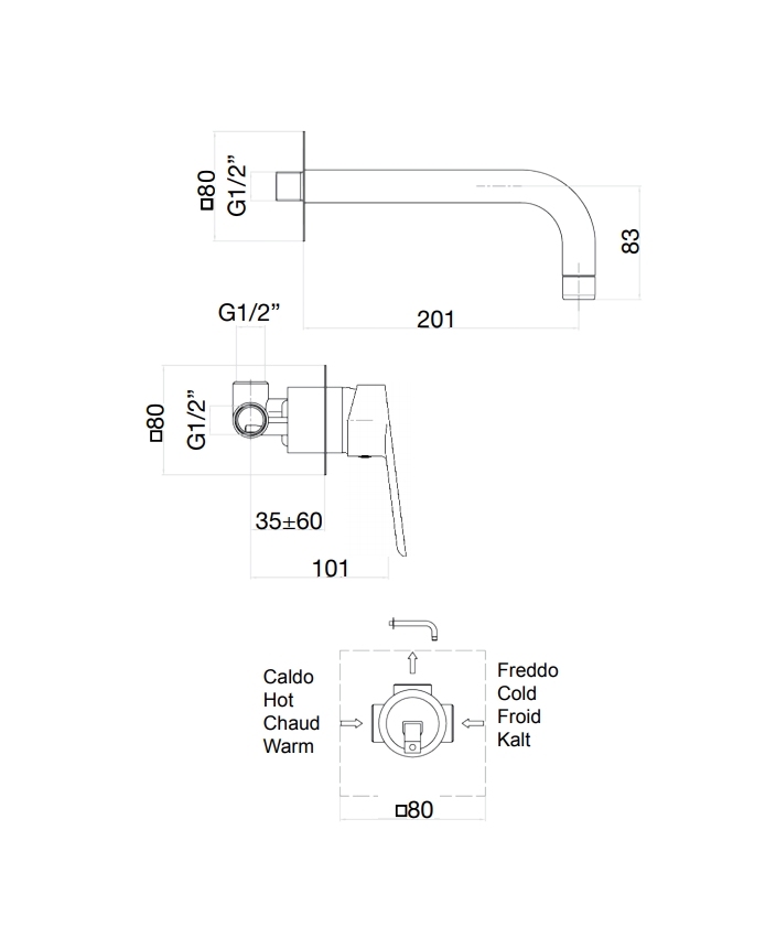 Смеситель для раковины Fiore Kevon 81NN7227, черный арт. 162222