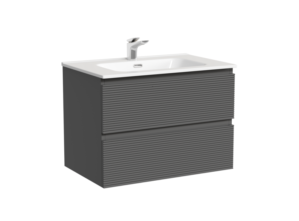 SANCOS Folk Тумба подвесная два ящика, доводчики, 690х445х500 мм, Grey soft арт. 77535