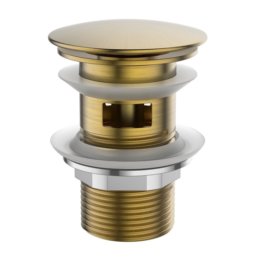 Донный клапан для раковины с переливом ESKO PopupBRQGold/PopupBRQBr, золото арт. 187693