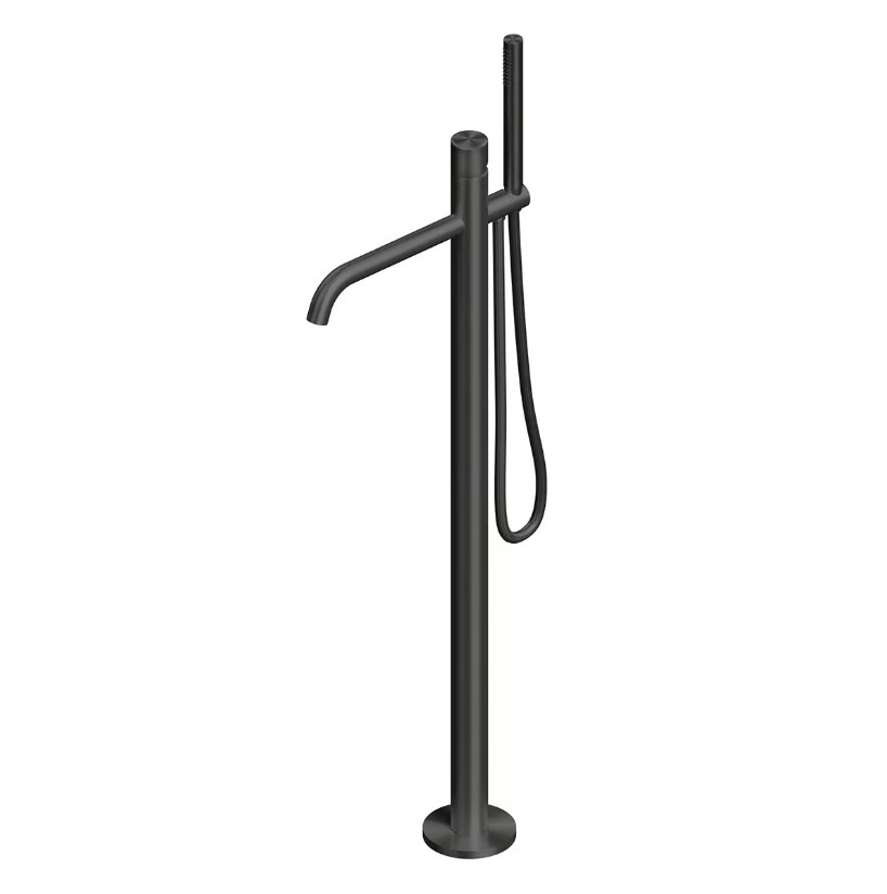 QUADRO DESIGN STEREO Смеситель напольный для ванны, AISI316L PVD: Black gold арт. 40030