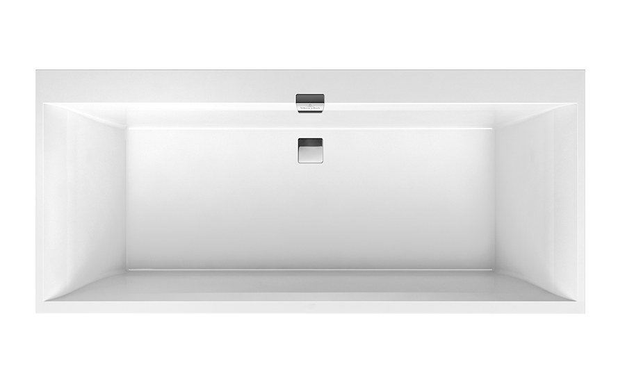 VB SQUARO EDGE 12 Ванна из материала Quaryl® 1800x800 мм, ножки + слив перелив, белый/хром арт. 32551