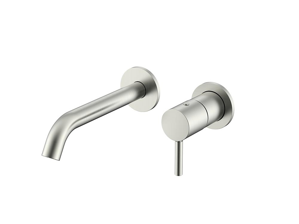 NEMO ROUND Смеситель из стены для раковины, BRUSH NICKEL арт. 35516