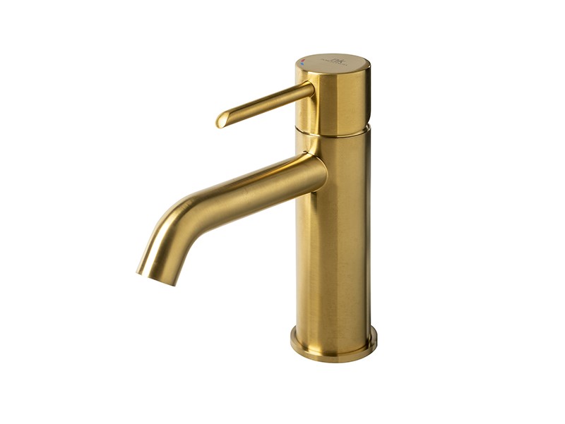 NOKEN ROUND Смеситель для раковины, без ДК, 3/8”, 5 л/мин, браш. золото арт. 35325