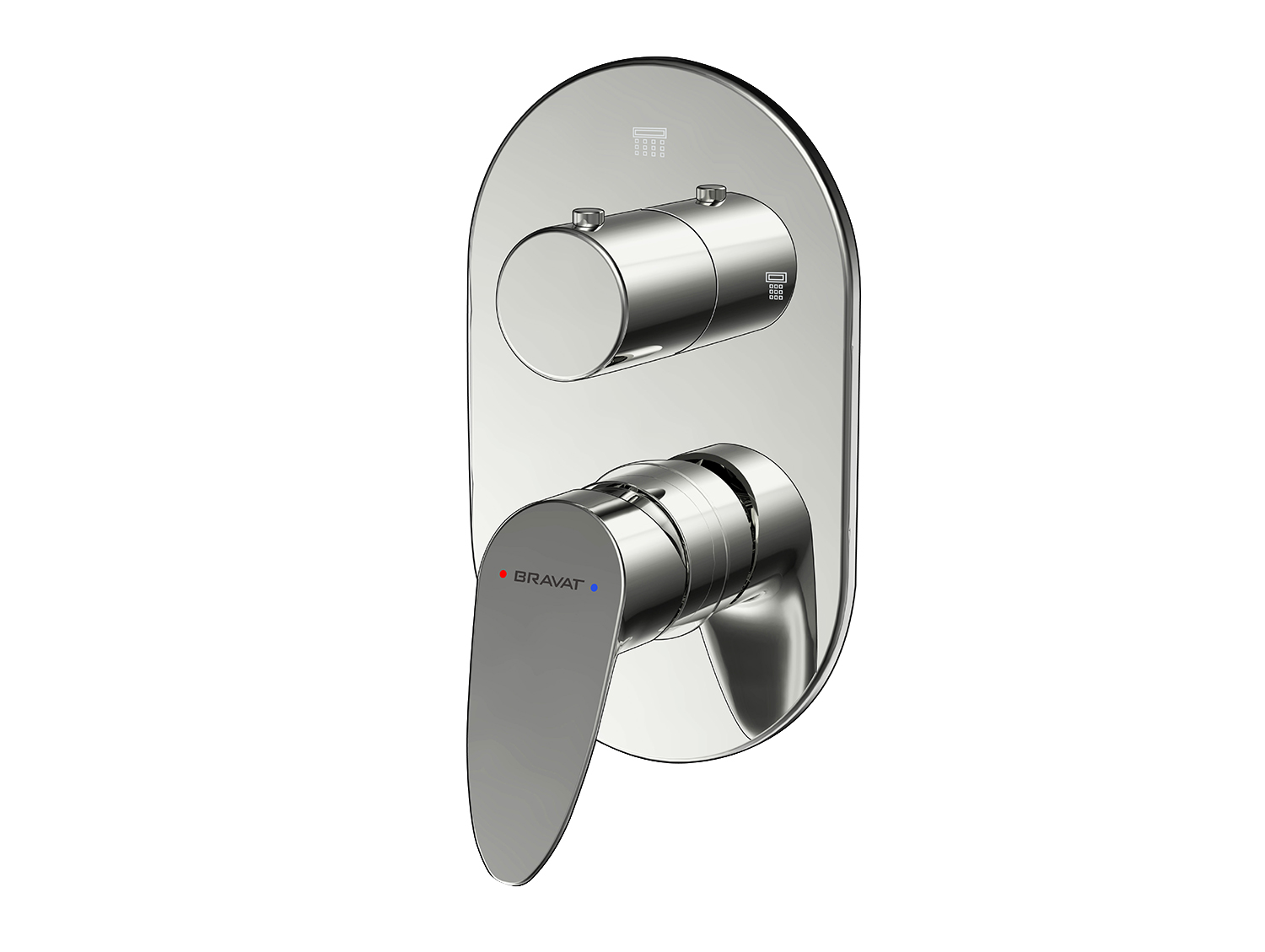 Смеситель для душа встраиваемый на 2 потока Bravat Drop P69190C-2-RUS, хром арт. 165929